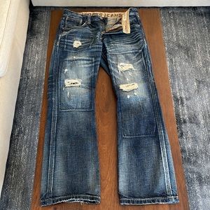 Distressed Express Men’s Jeans Rocco Slim fit Boot cut 32x32